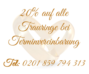 20% auf alle Trauringe 20% auf alle Trauringe
